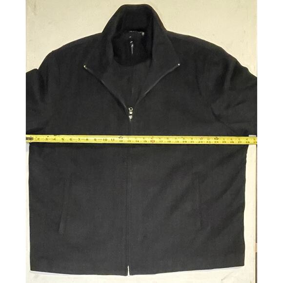 Calvin Klein Men’s XL Charcoal Herringbone Wool-Blend Zip Jacket Quilted Lining - Picture 4 of 10